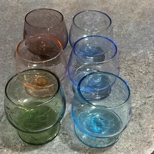 Multicolor Glass tiny cordial or brandy glass